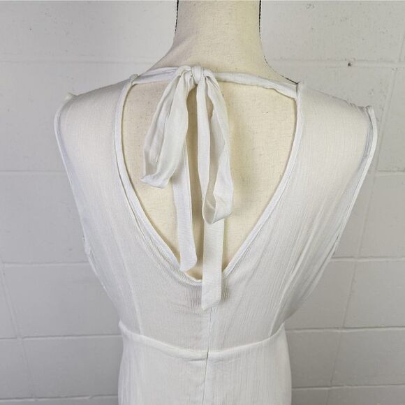 Shoreline White Summer Sun Dress Crochet Accent Sz LG - Picture 5 of 10